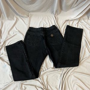 Moschino Vintage High Rise Black Straight Leg Jean Women Sz w28